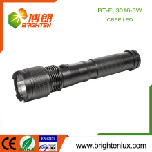 Factory Hot Sale Emergency Black Color Aluminum Material 2C Cell Operated Long Beam 3watt Tactical Power led Flashlight Torch
